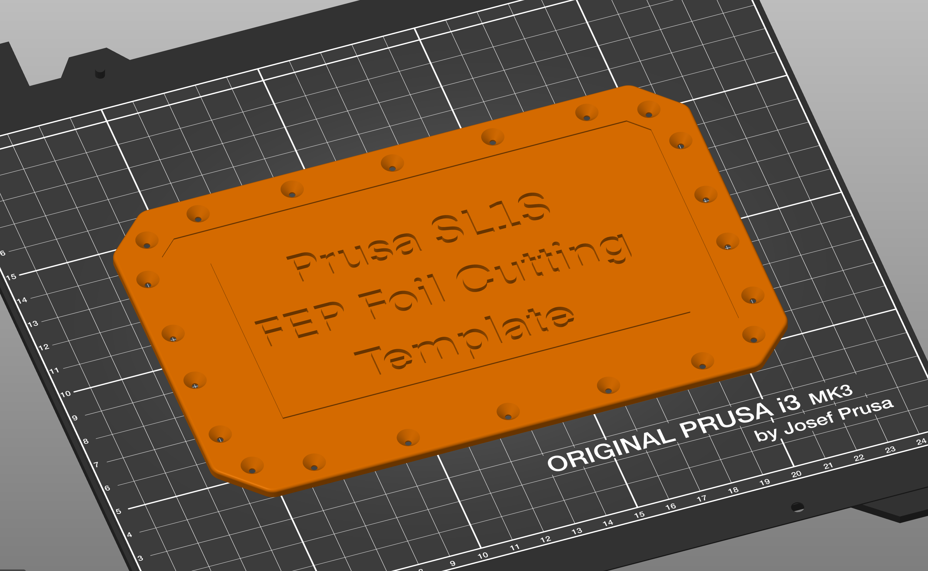 Prusa SL1S FEP Cutting Template