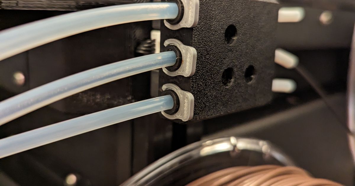 PTFE tube Push Fit Locking Clip for Prusa XL by Manuel Beeler