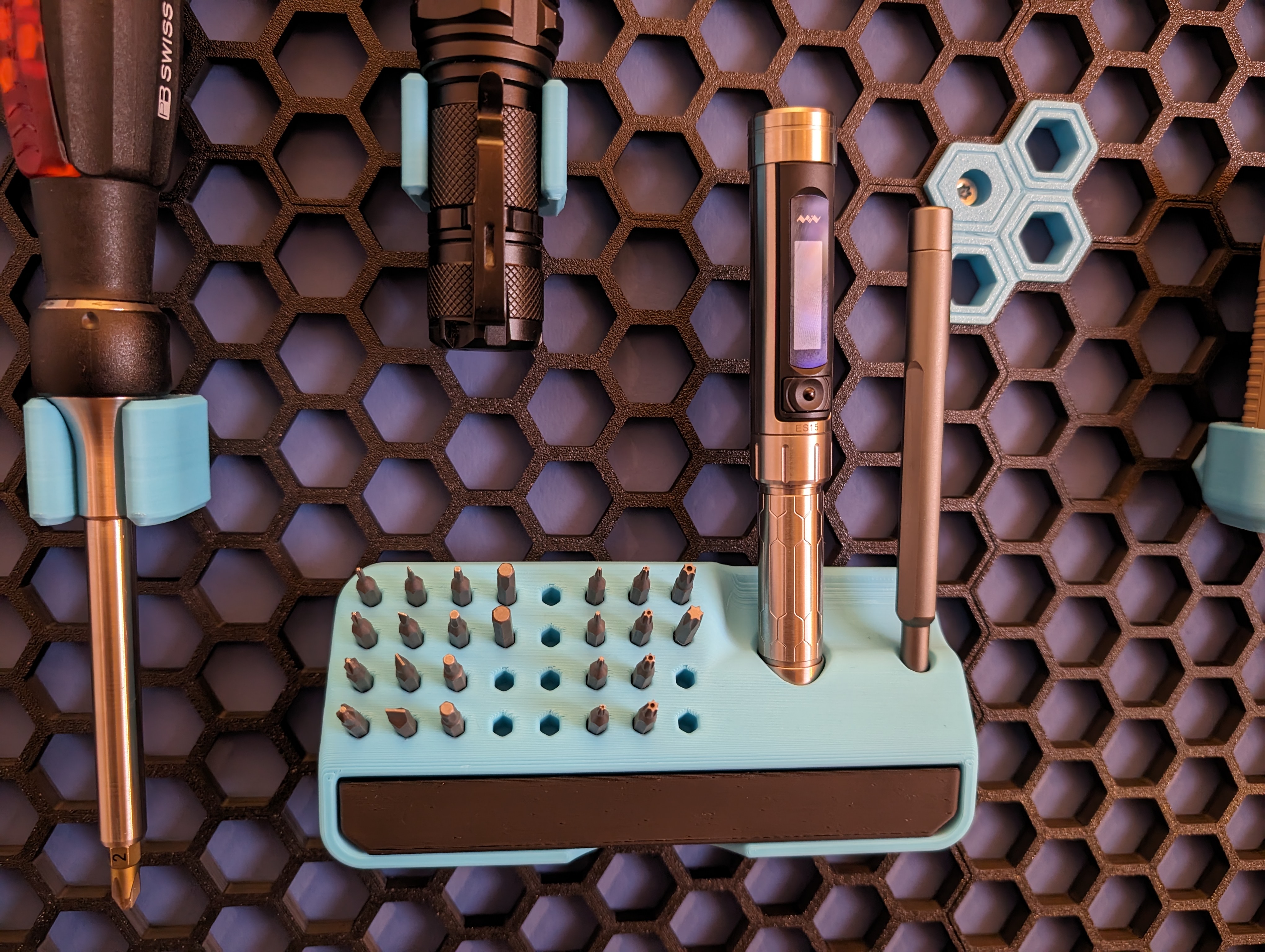 Honeycomb Storage Wall - ES15 Driver and Bit Holder