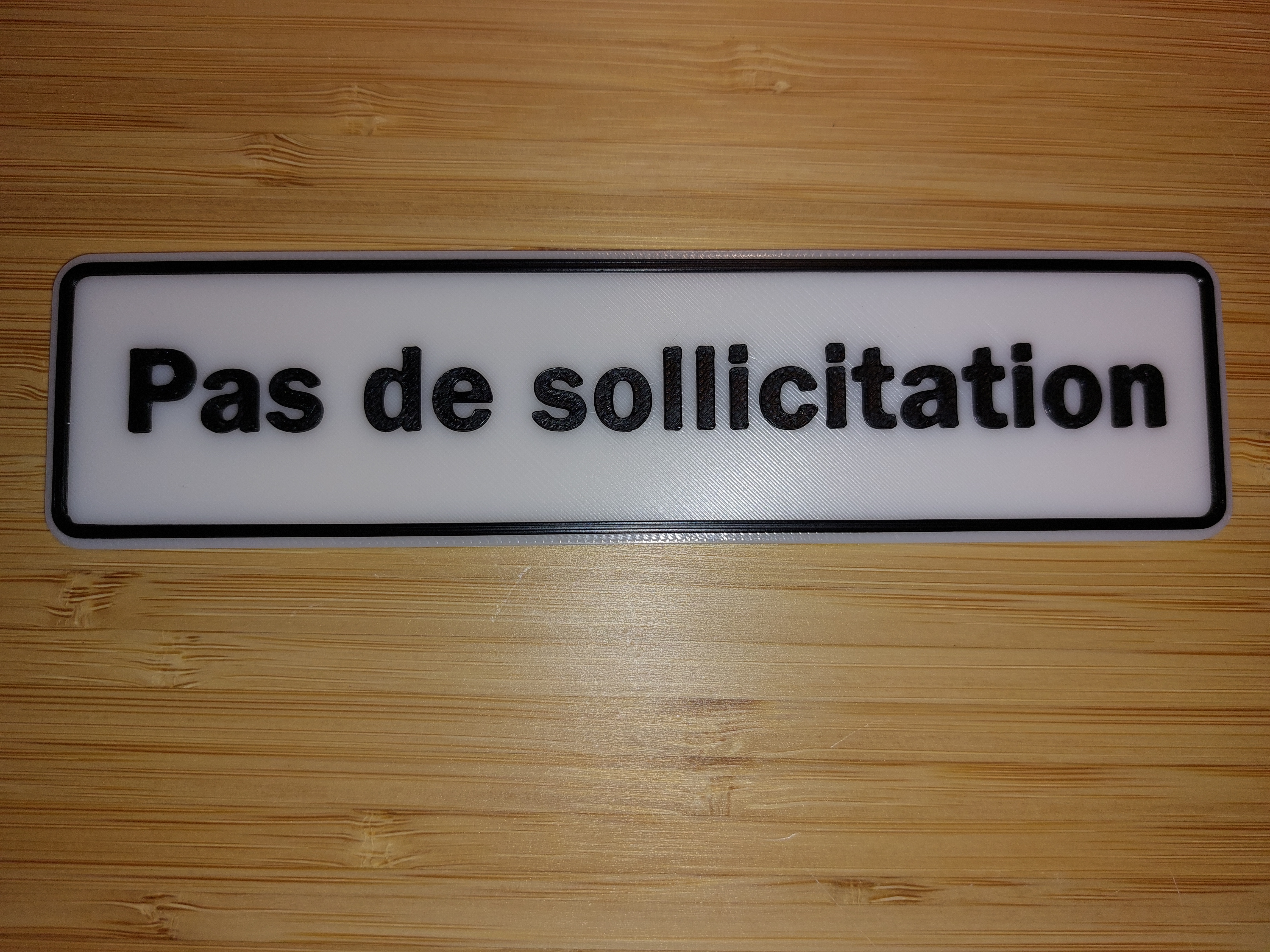 Plaque ''Pas de sollicitation'' (Versions française et anglaise)