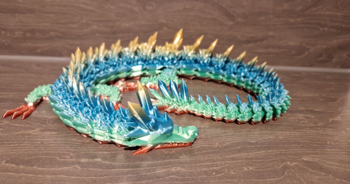 Articulated crystal dragon by Martin | Download free STL model ...