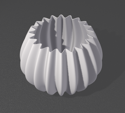 Smooth Wave Pot Vase
