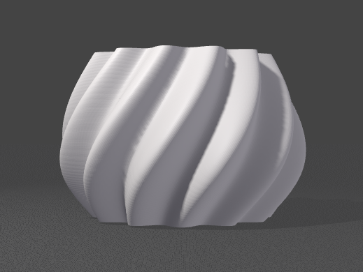 Miniatura 2 do modelo 3D new twist wave pot vase
