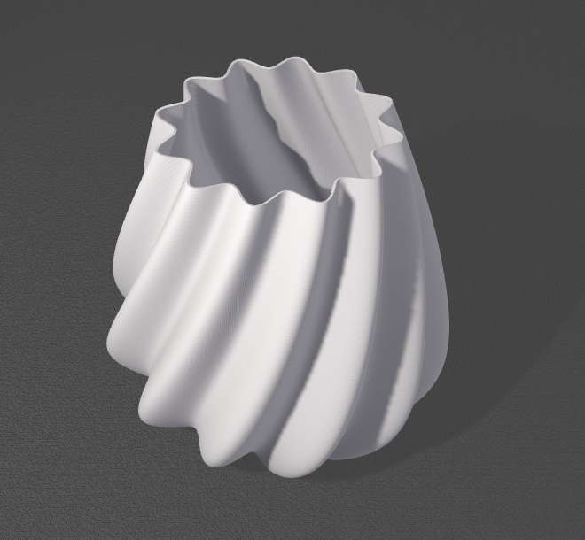high twist wave pot vase