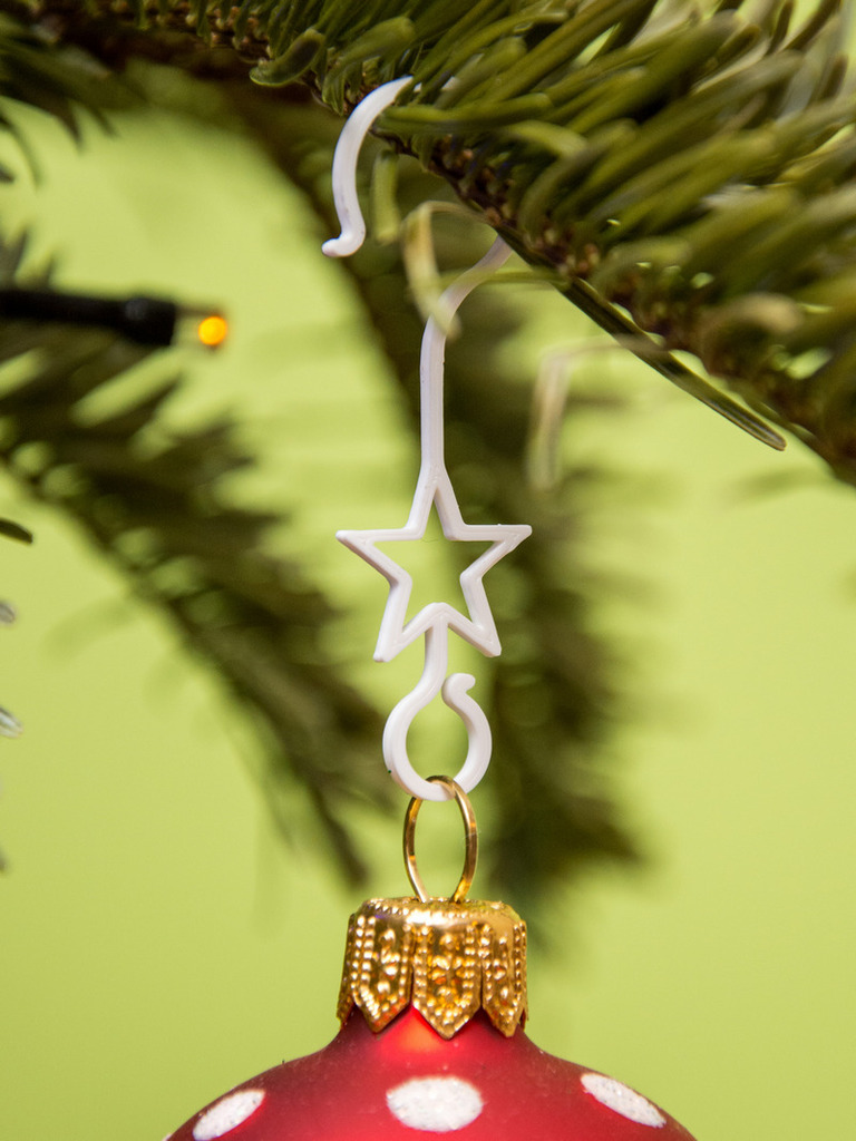 Decorative christmas tree bauble hooks
