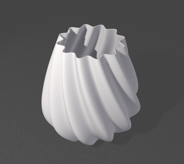 right high twist wave pot vase