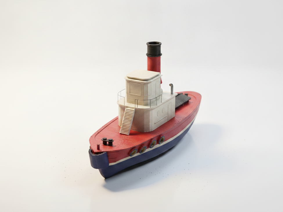 Small Tugboat Model Nautical 3D Printable