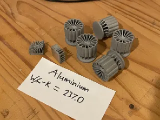 3D Printable Heatsinks for use with metal filament or specialty material such as TCPoly Ice9
