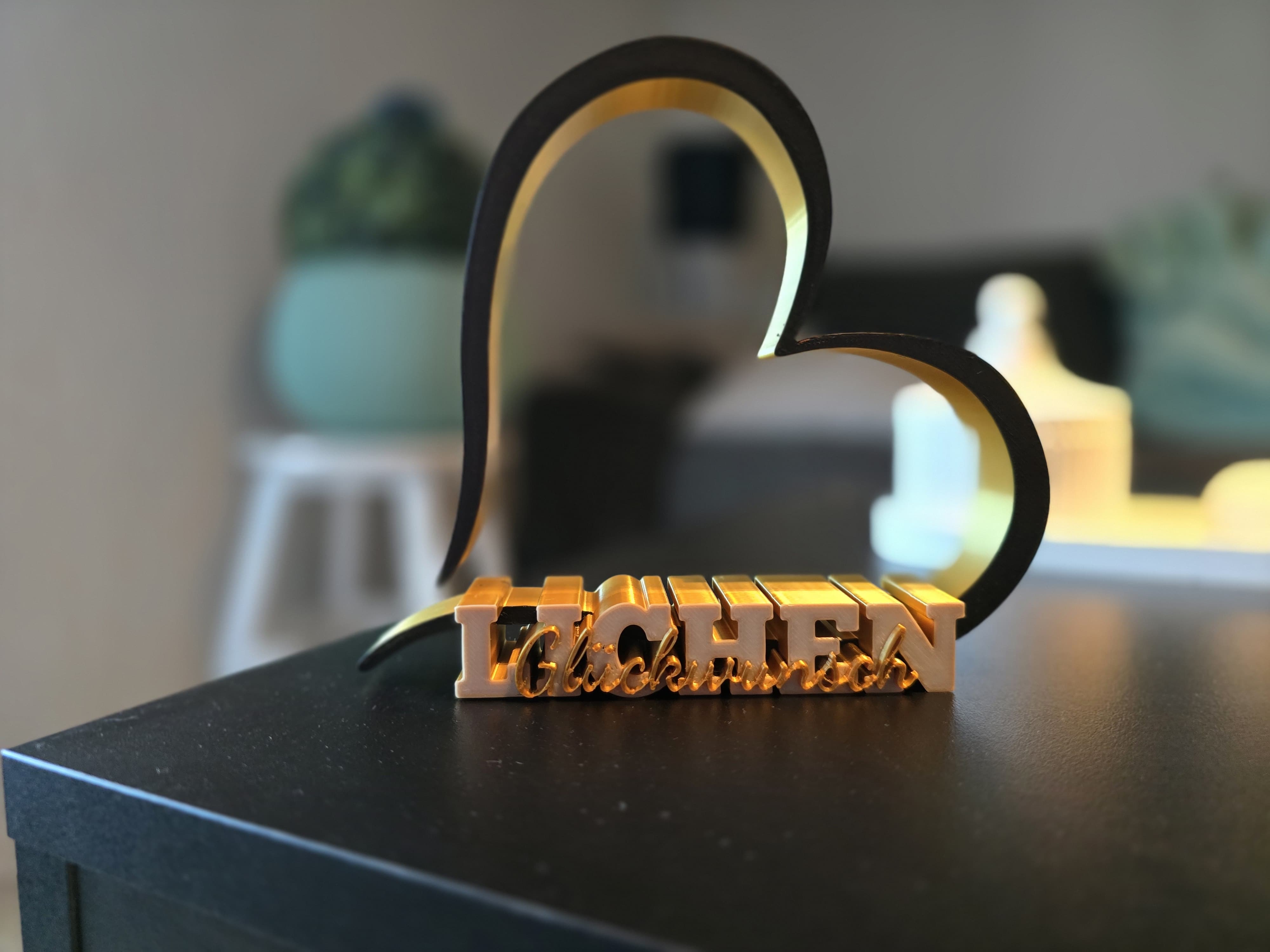 Herzlichen Glückwunsch - Herz - Geschenk
