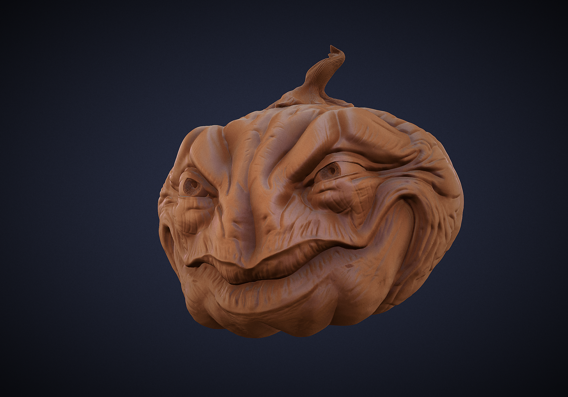 Creepy Pumpkin Jack-o-lantern sculpt