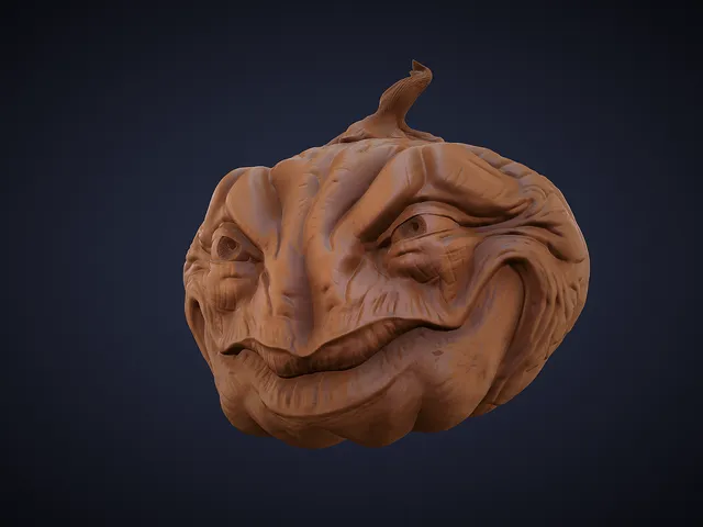 Creepy Pumpkin Jack-o-lantern sculpt