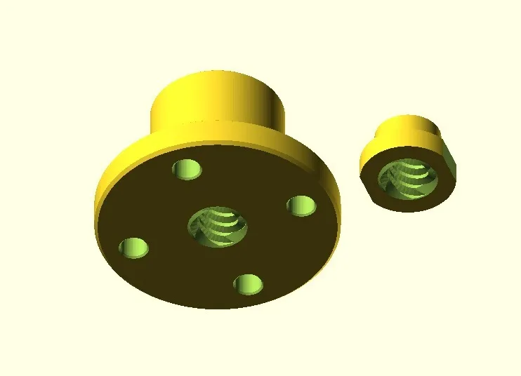 Anti Backlash Nut in OpenSCAD by 0scar | Download free STL model ...