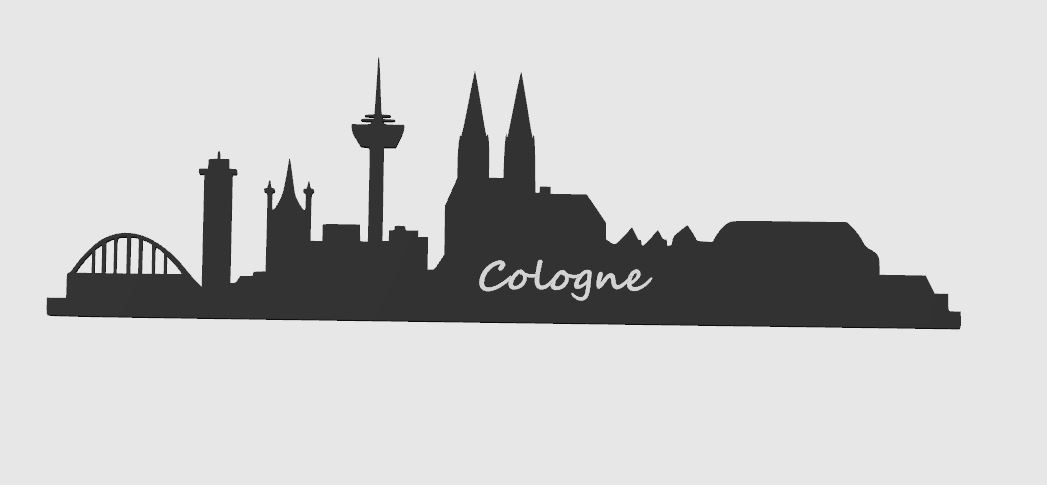 Miniatura 3 do modelo 3D Cologne skyline