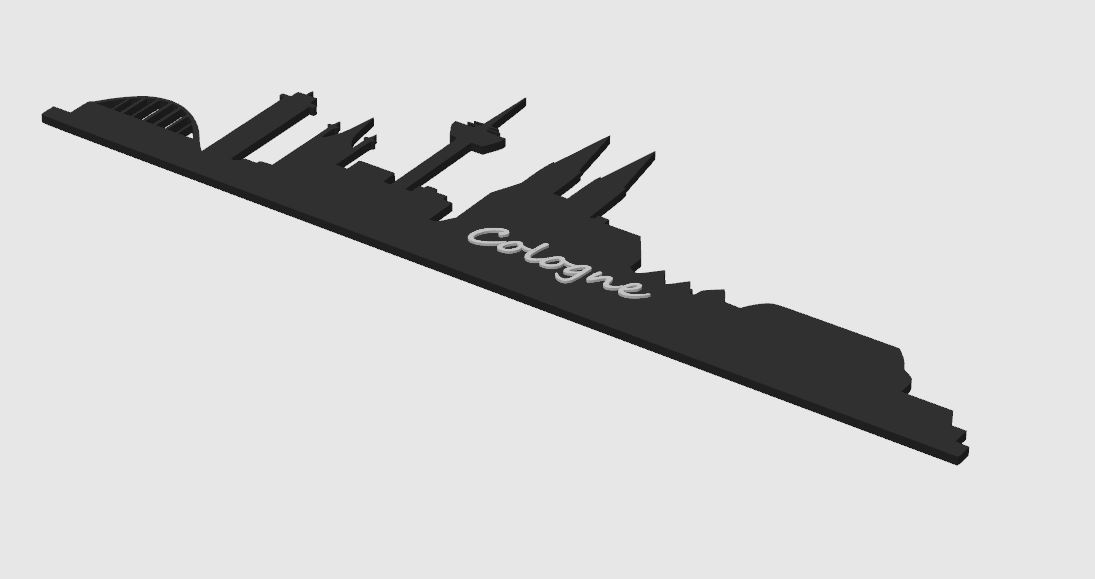 Miniatura 4 do modelo 3D Cologne skyline