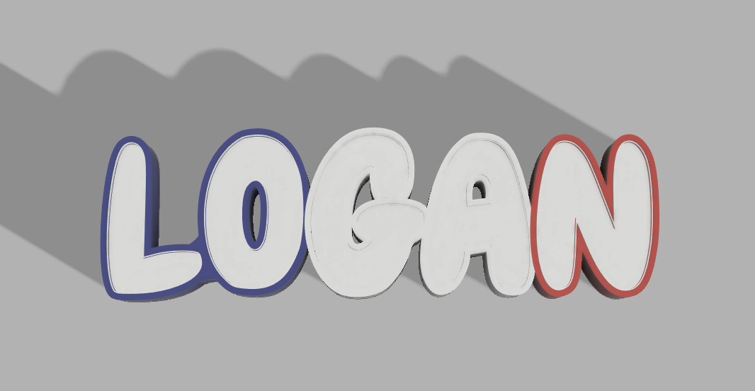 logan prenom lumineux realisé en 3d by 3dco | Download free STL model | Printables.com