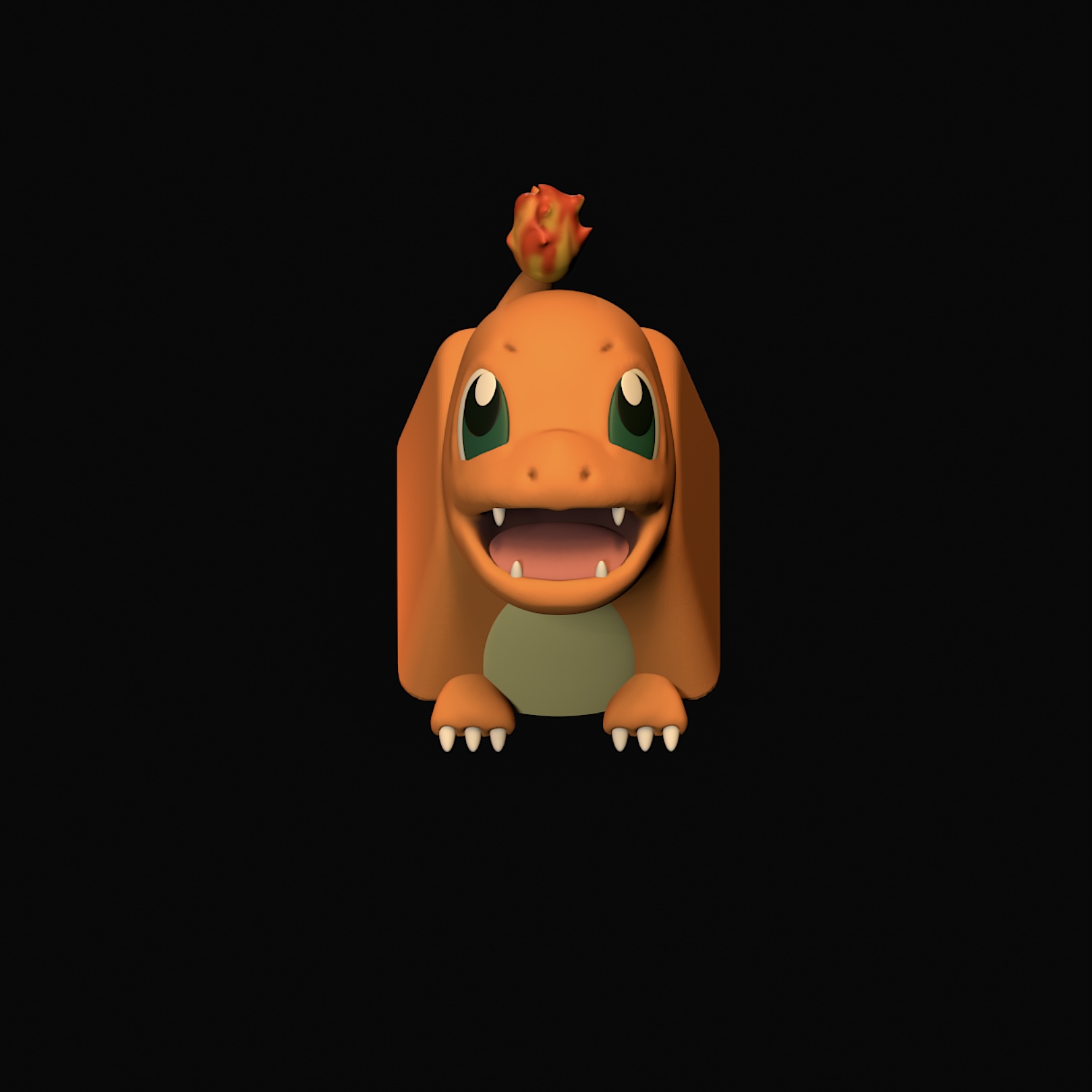 Miniatura 8 do modelo 3D CHARMANDER KEYCAP Nº0004