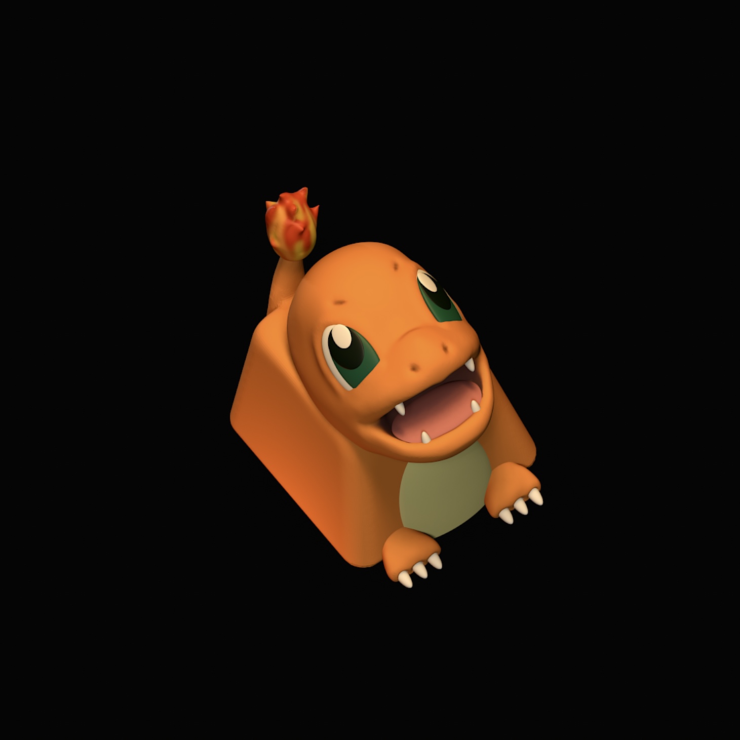 Miniatura 5 do modelo 3D CHARMANDER KEYCAP Nº0004