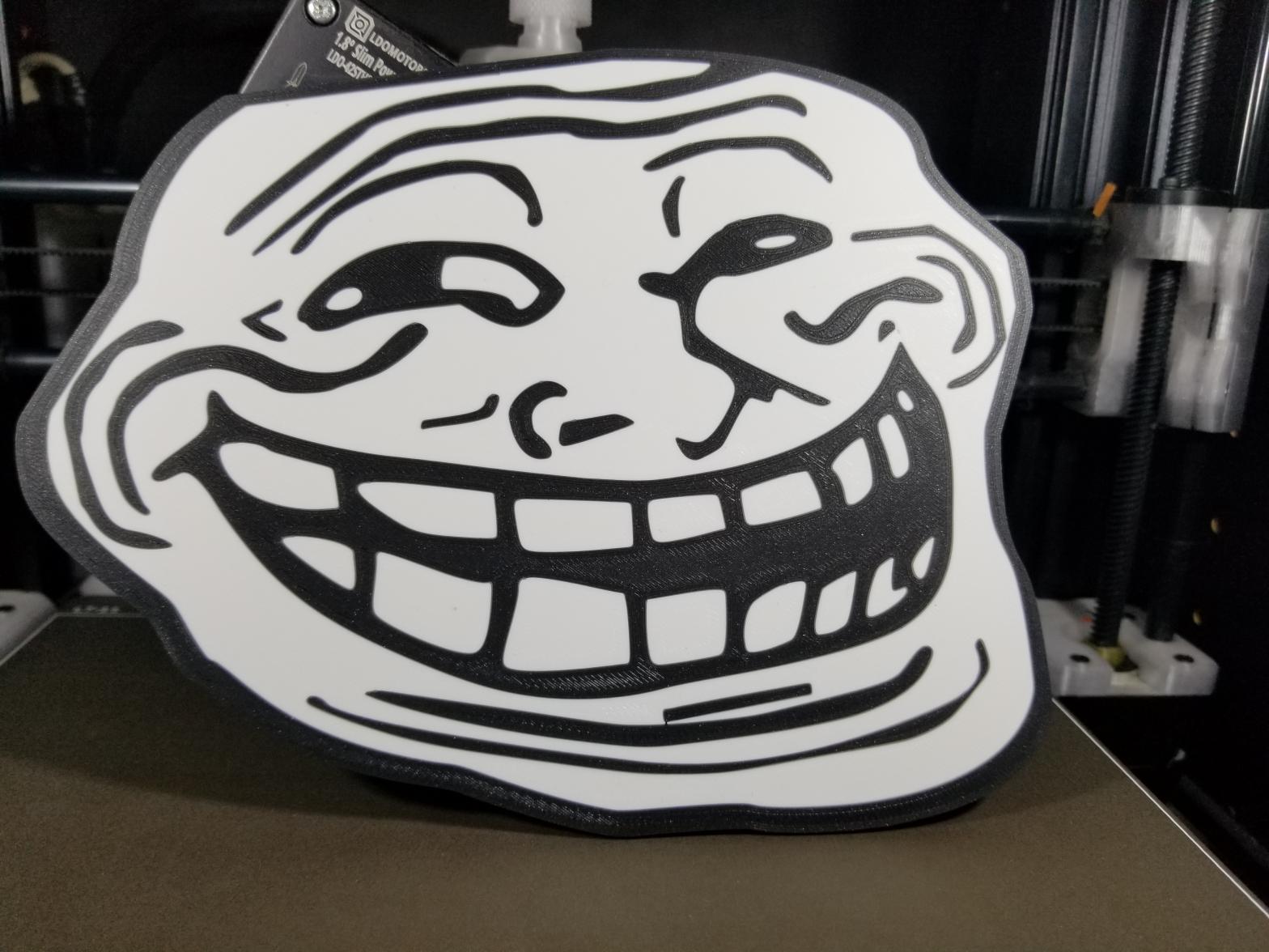 Troll Emoji 2D Plate