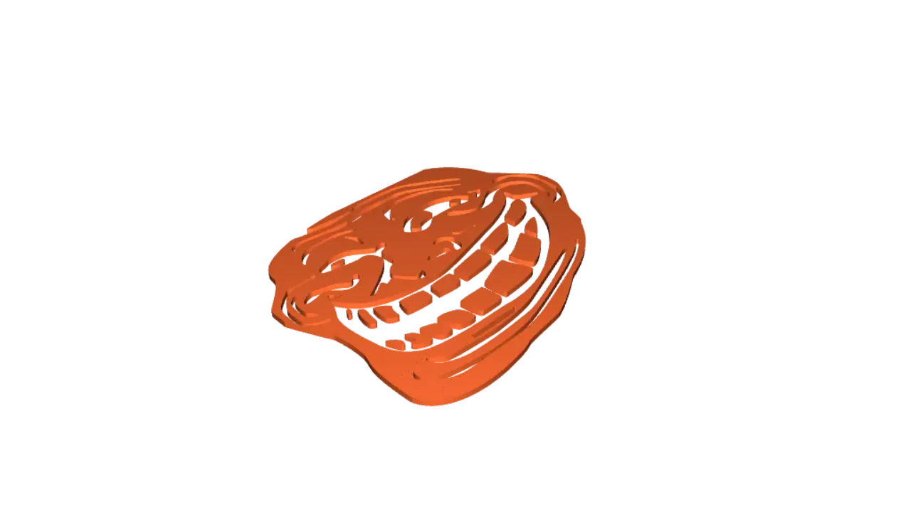 Troll Emoji 2D Plate by audiorazor, Download free STL model