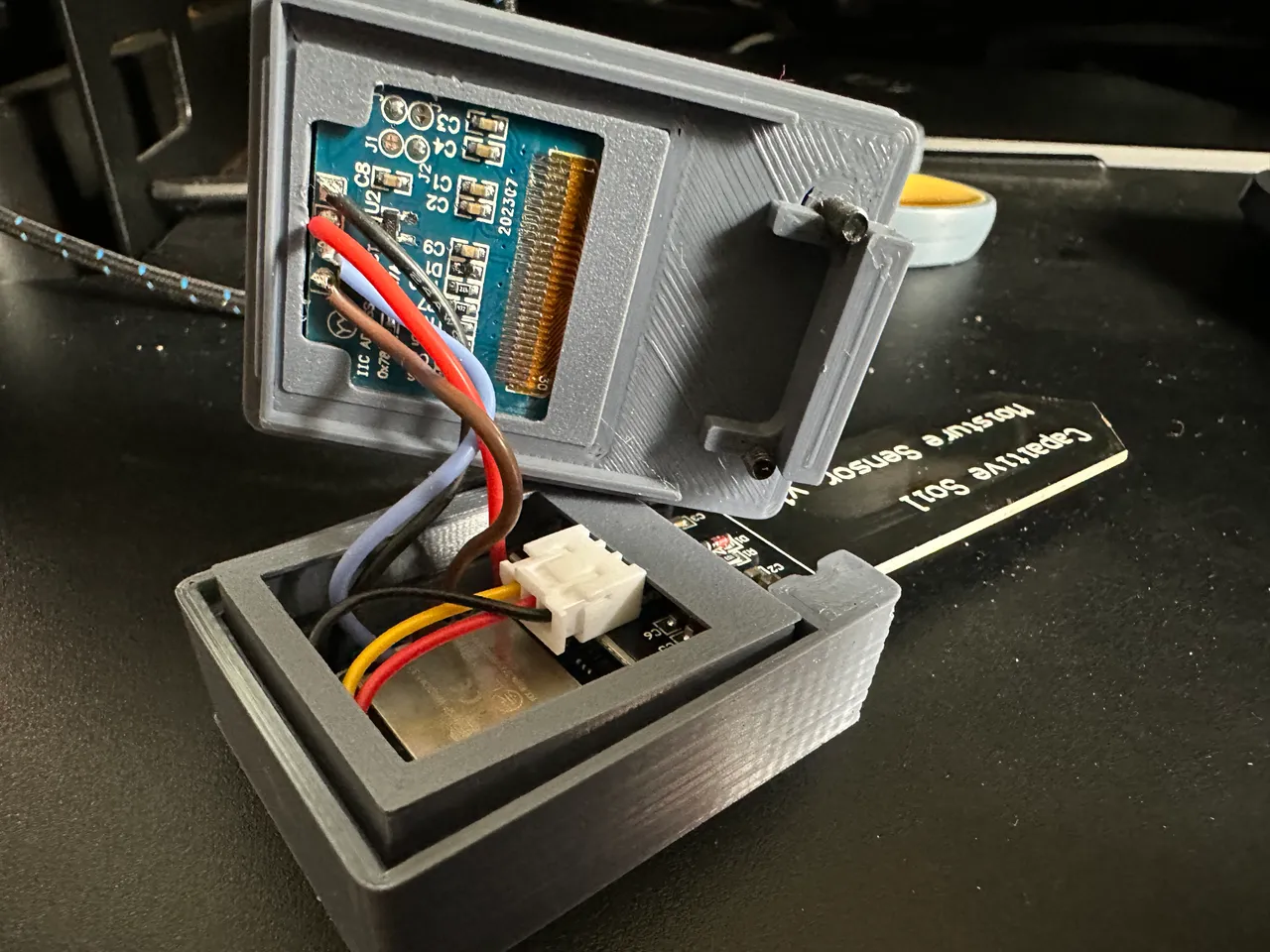 ESP32 Plant Moisture Sensor with OLED Screen by webguyatwork | Download  free STL model | Printables.com