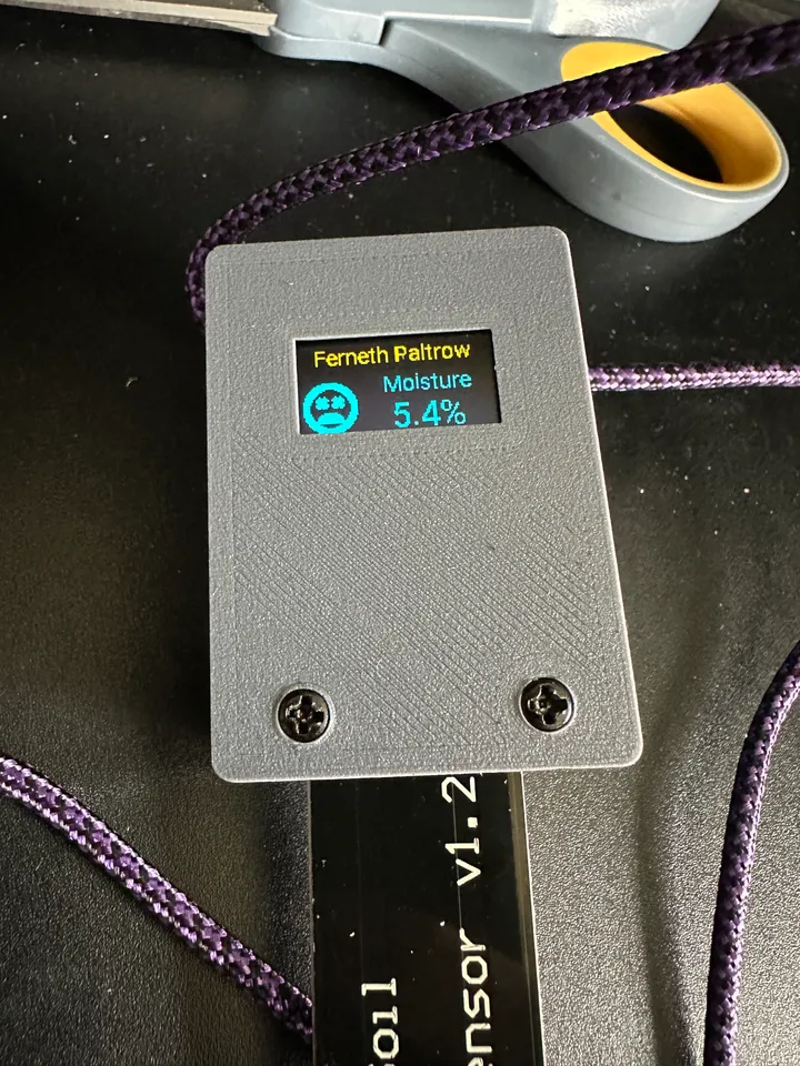 ESP32 Plant Moisture Sensor with OLED Screen by webguyatwork | Download  free STL model | Printables.com
