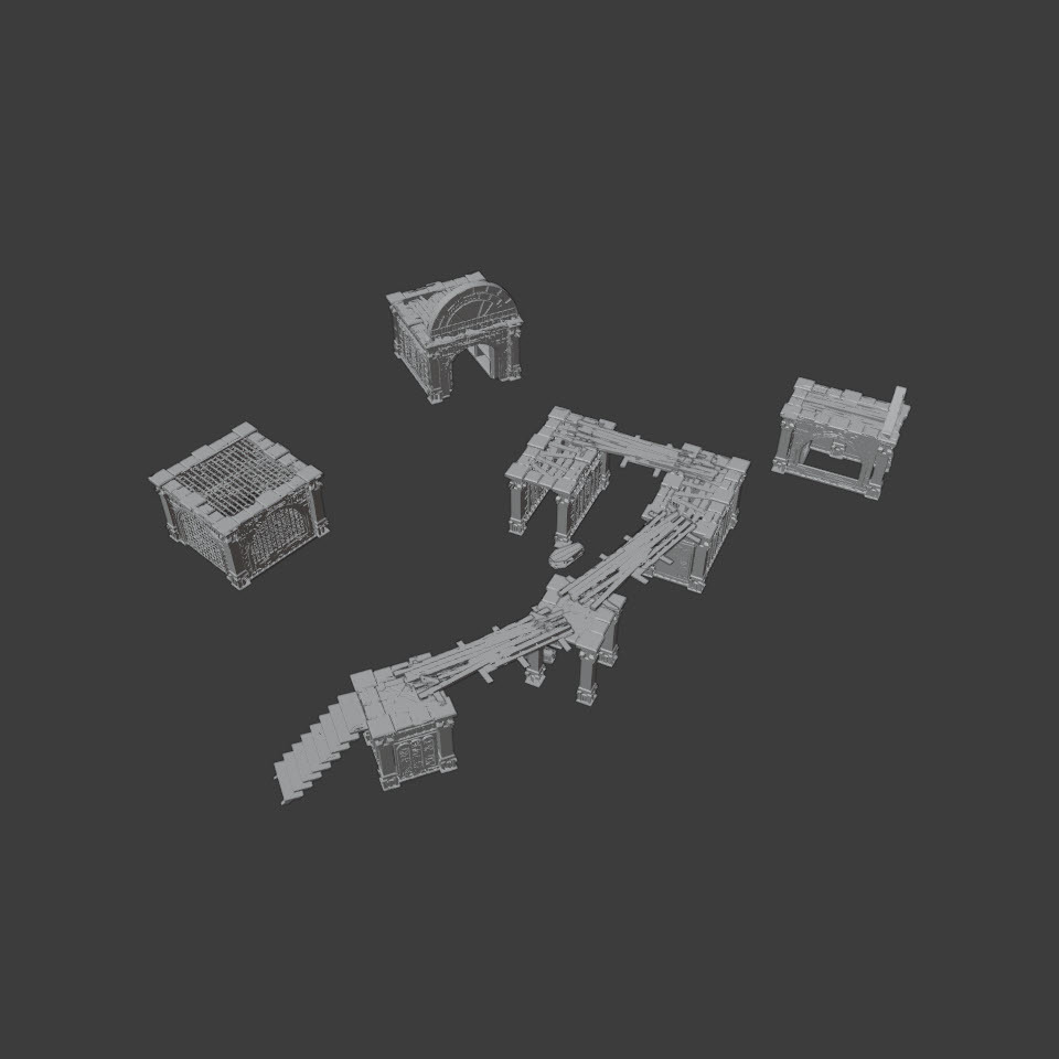 Crypts Fantasy Ruins Modular Building Set Gaming Terrain par