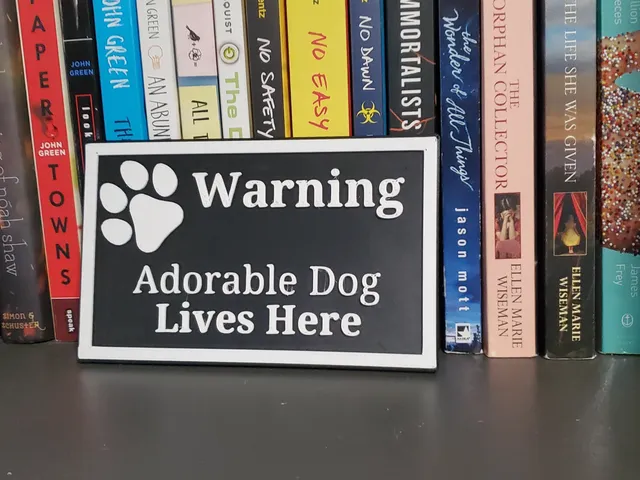Warning Adorable Dog Lives Here