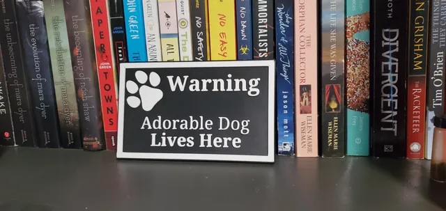 Warning Adorable Dog Lives Here