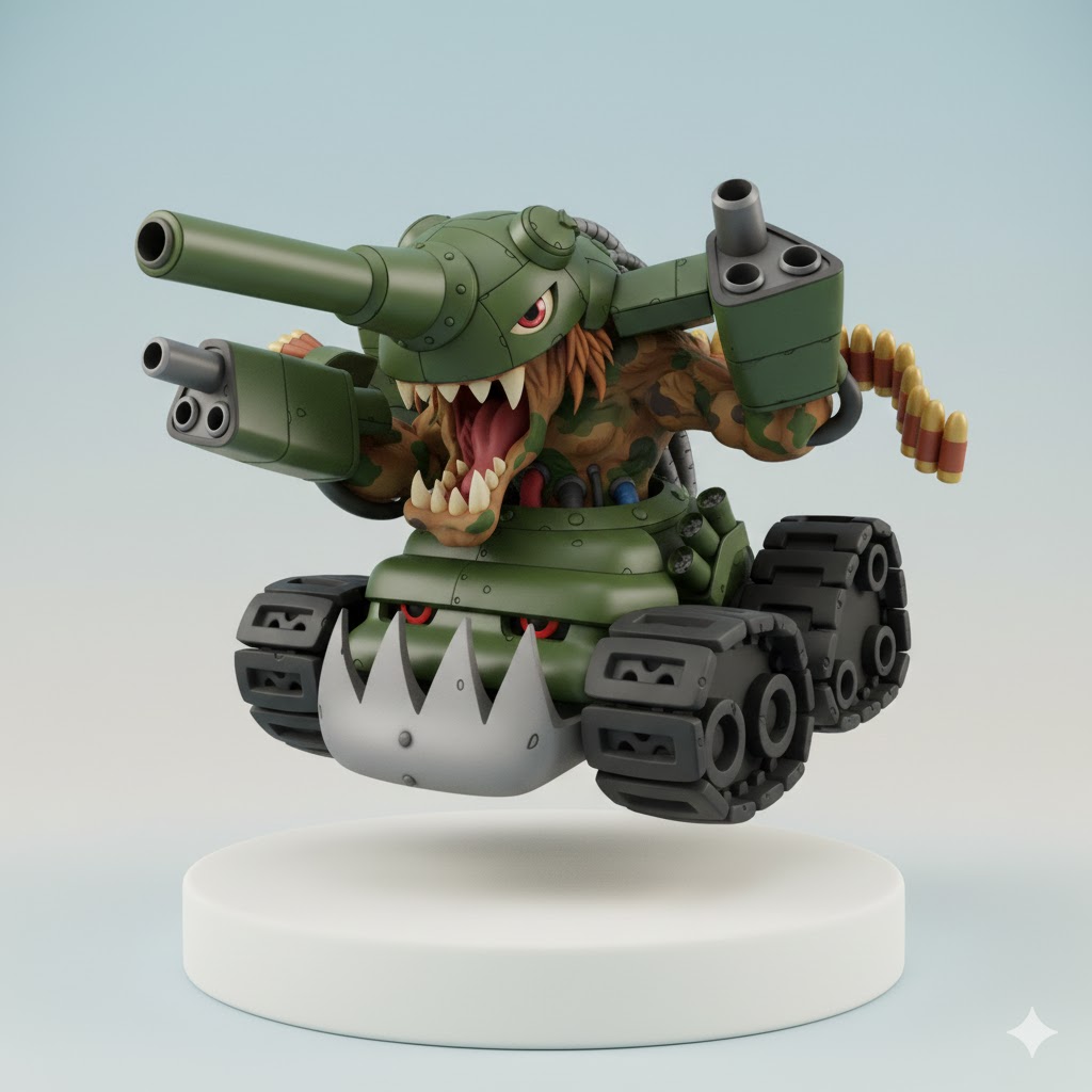 Tankmon Digimon Creature Model