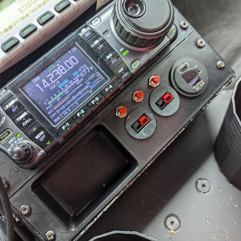 Havis console mounting bracket for iCOM IC-7000 and IC-706 series