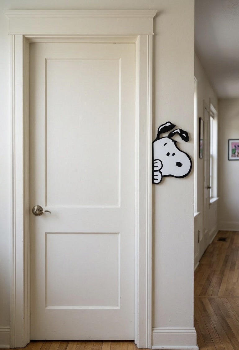 Snoopy door peeking - dual color
