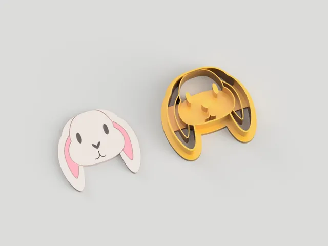 Easter Bunny Head Earring Polymer Clay Cutter