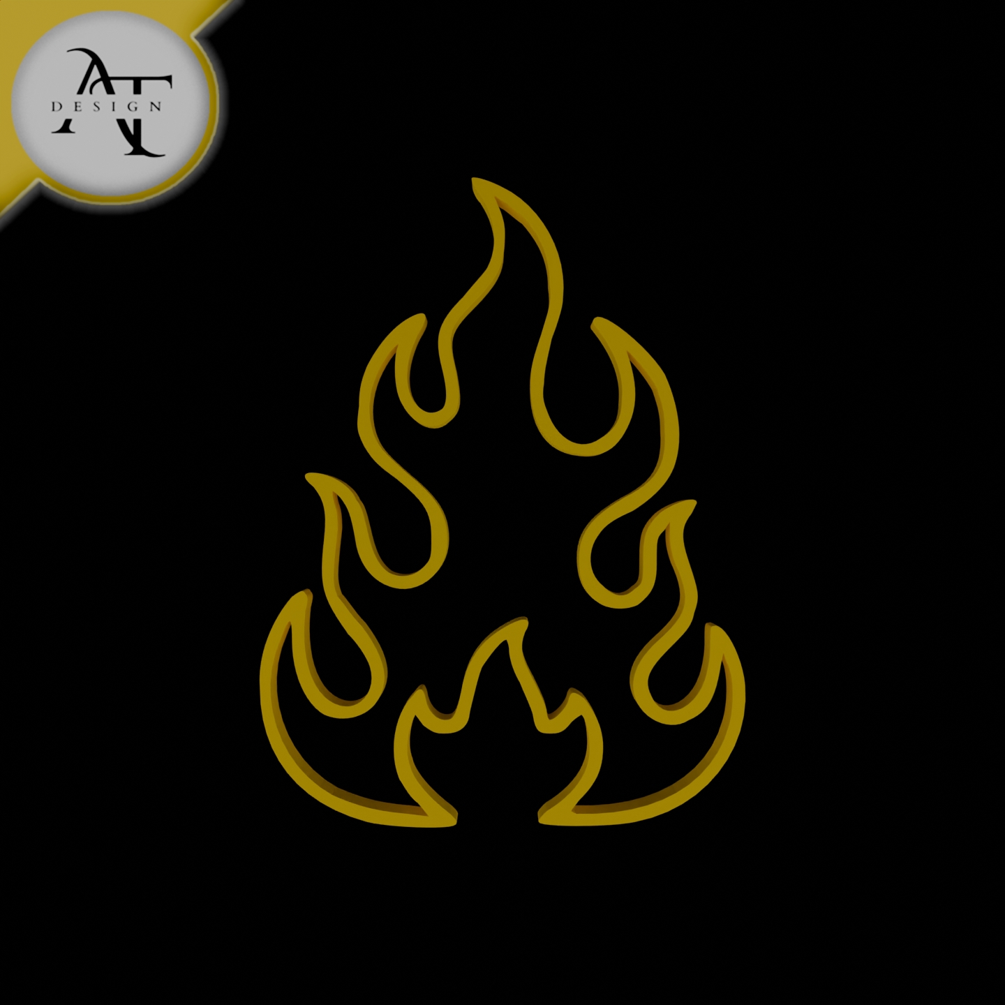 Simple Flame Symbol - 2D Art