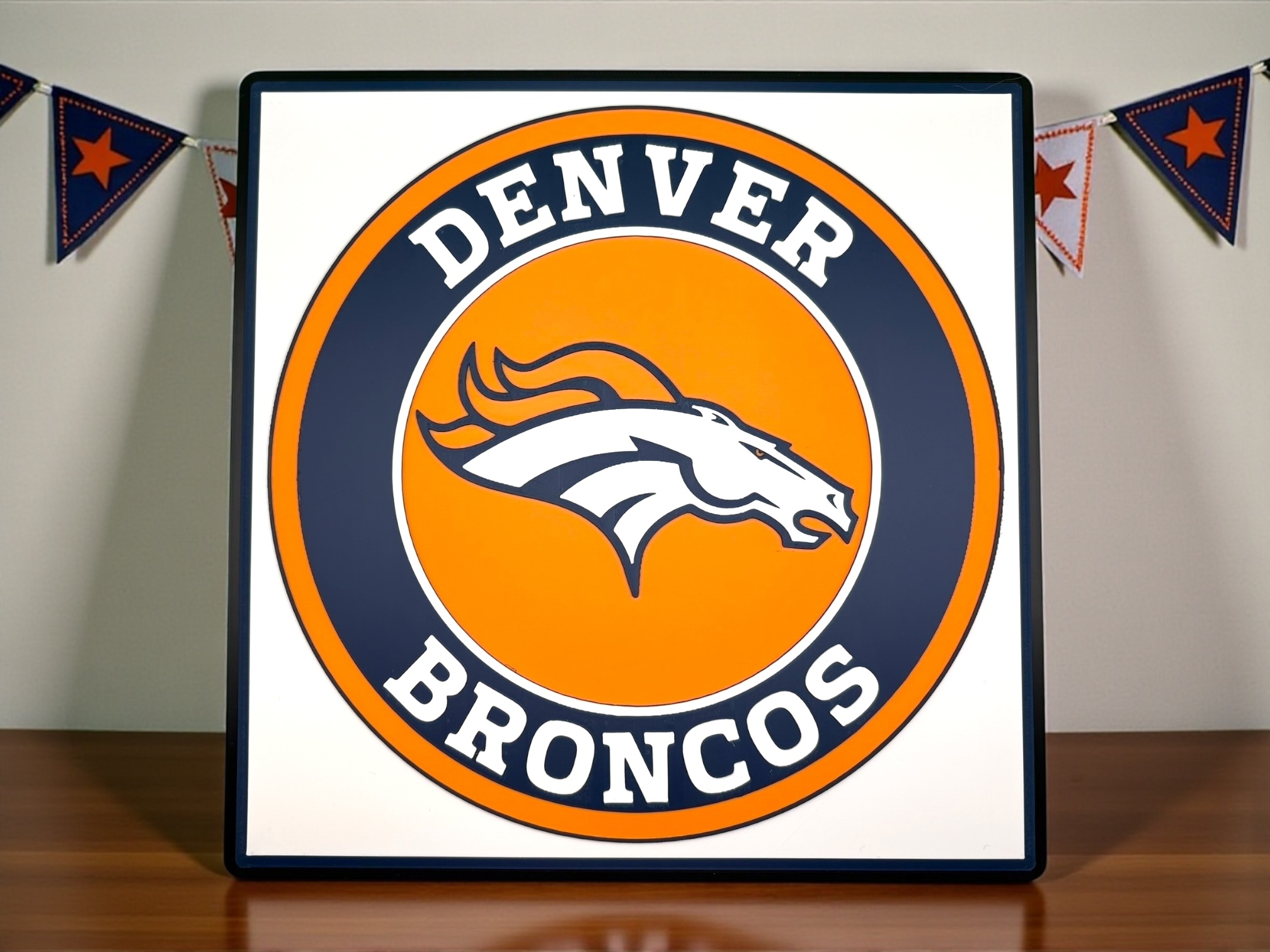 Denver Broncos Inspired Layered Print