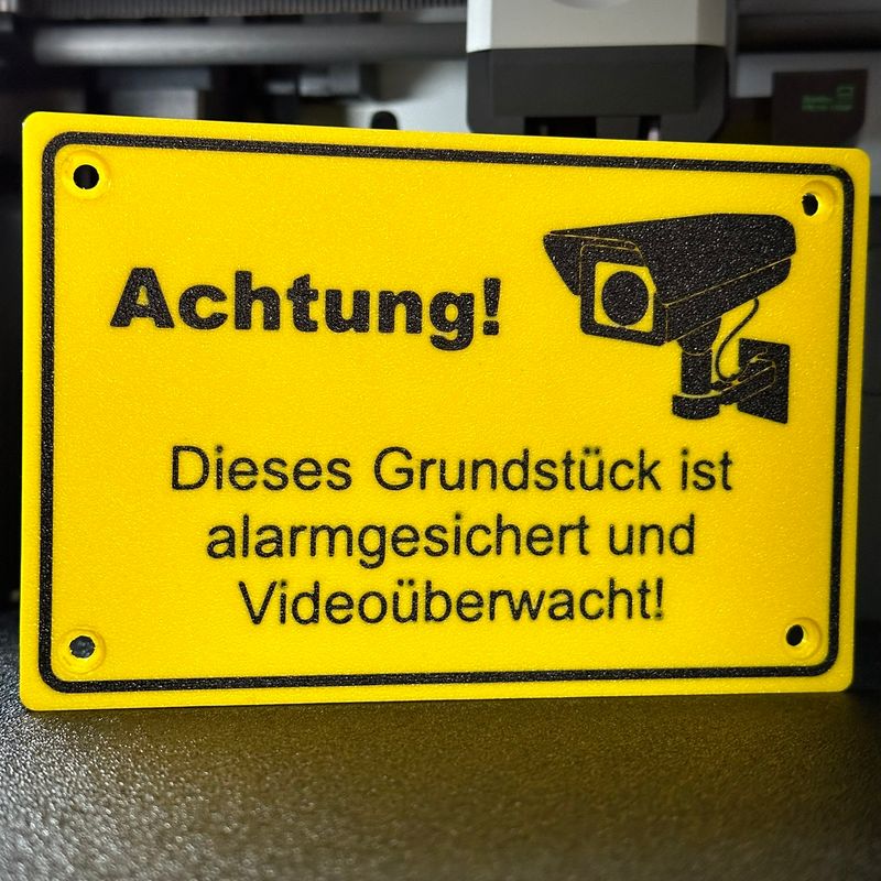Warnschild '24h Videoüberwachung' Aus Aluminium, 30.5x20.3 Cm, Reflektierend & Wetterfest - Für Privatgrundstück, Geschäft, Einfahrt