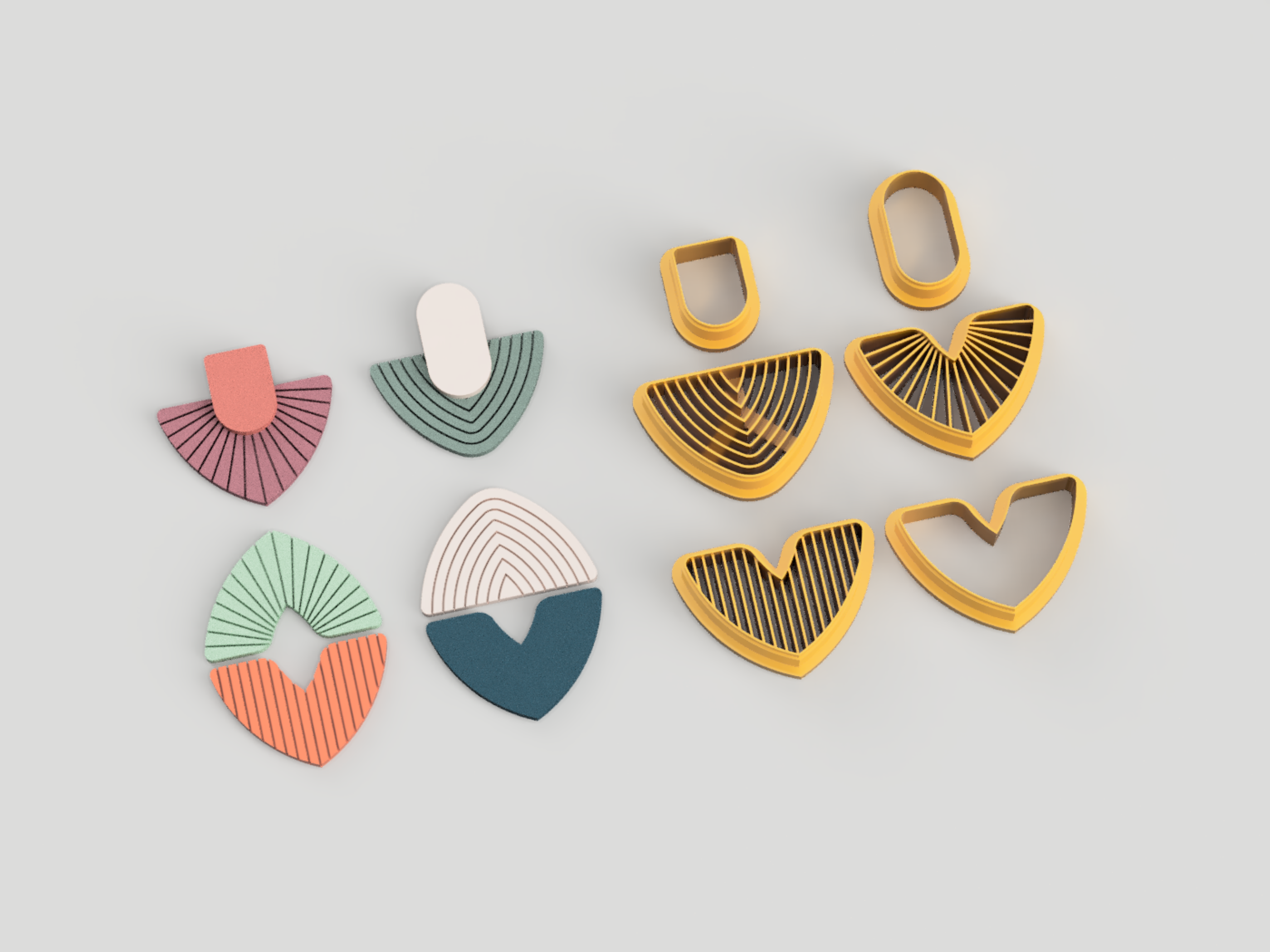 Elegant Shapes Polymer Earring Clay Cutter