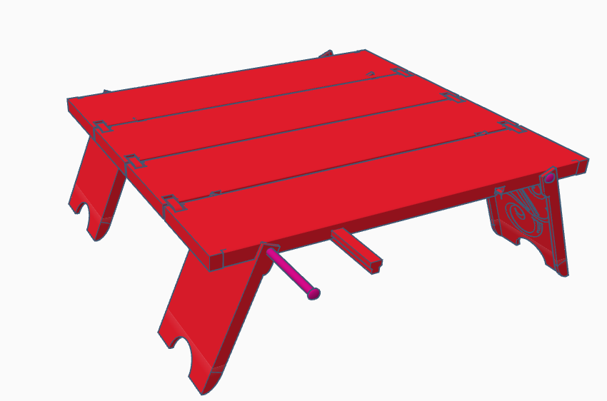 mini folding picnic table by Jura Švébiš | Download free STL model ...