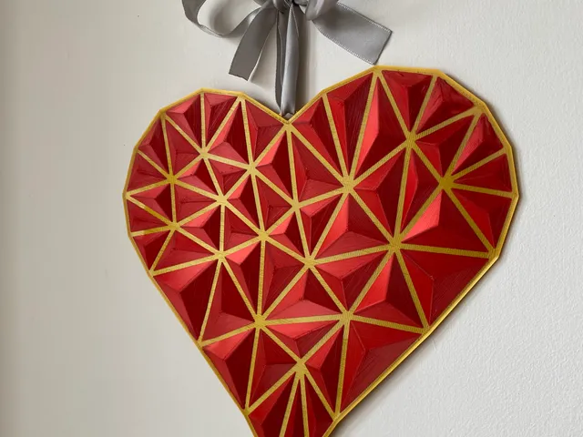 Geometric Heart Wall Decoration