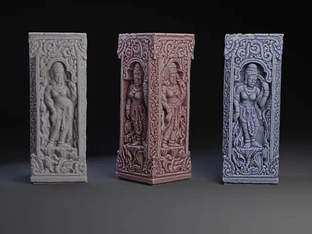 Shiva and Parvati. Column