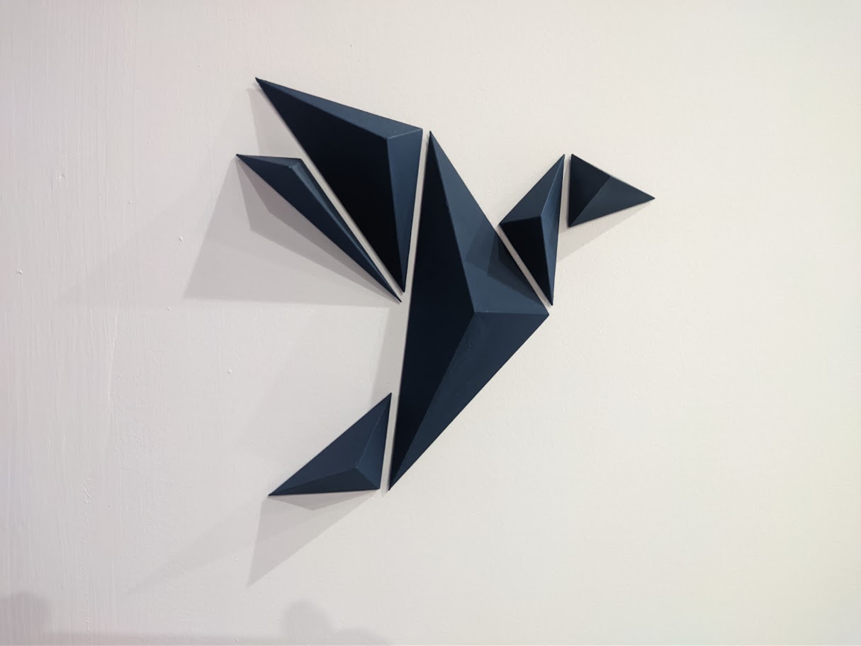 Origami Crane Geometric Wall Art