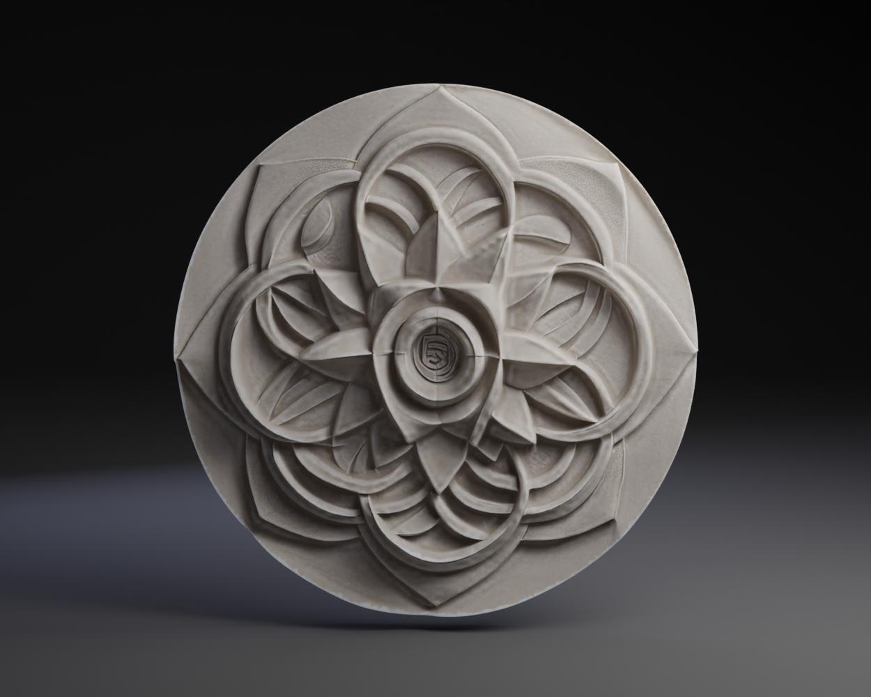 Sacred Geometry Lotus Motif: Geometric Wall Art