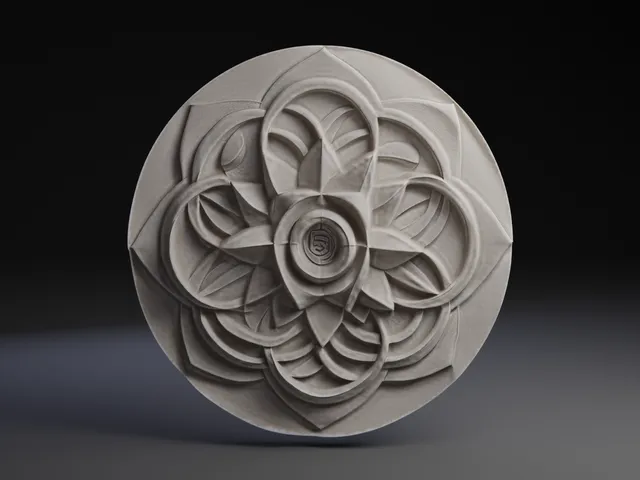 Sacred Geometry Lotus Motif: Geometric Wall Art