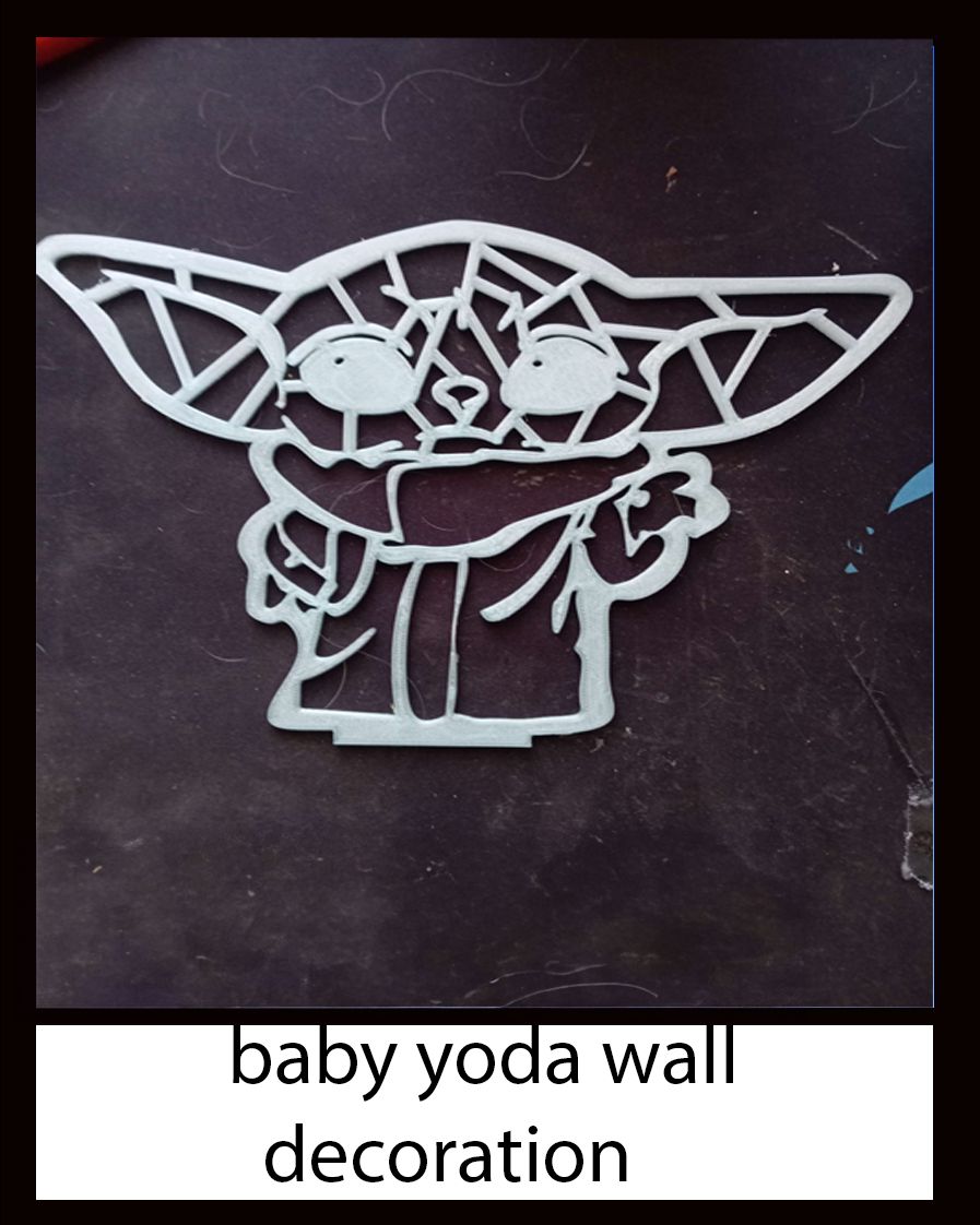 baby yoda wall deco art by Forrest design | Download free STL model ...