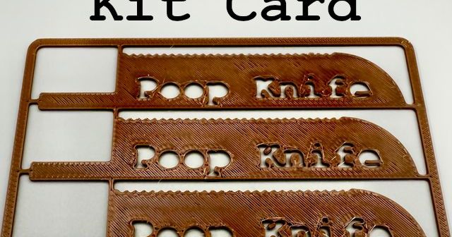 Poop Knife Travel Kit Card by dsb.3d | Download free STL model ...
