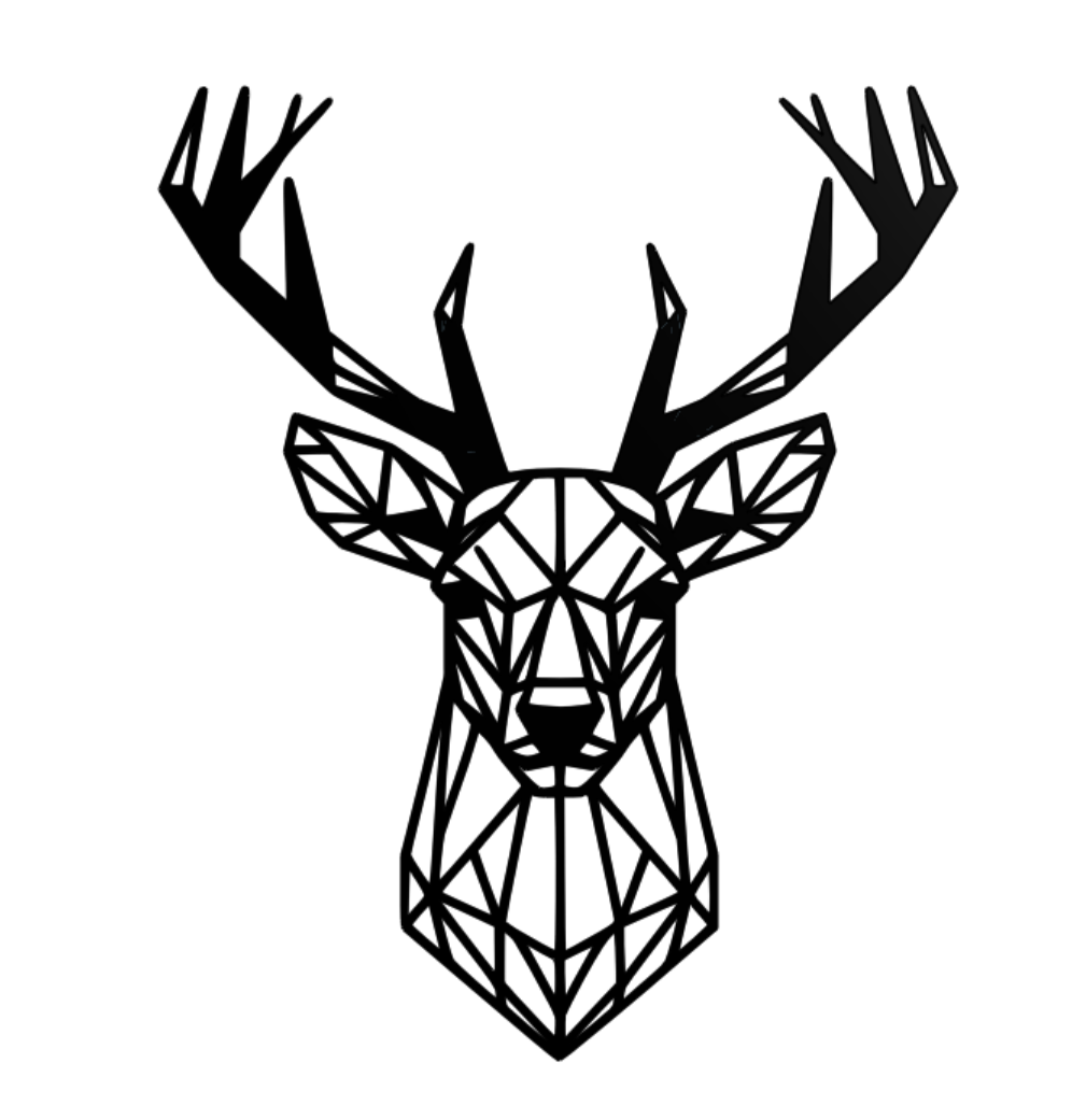 deer - low poly wall art