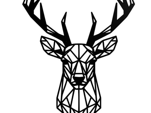 deer - low poly wall art
