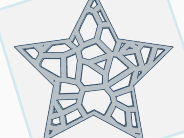 Voronoi Star Wall Art