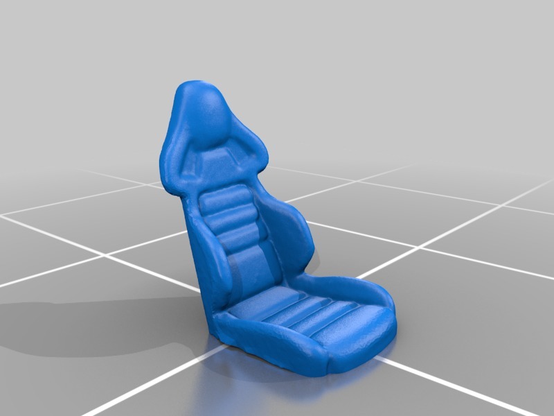 Racing seat for RC cars (3d scanned) scale 1:100