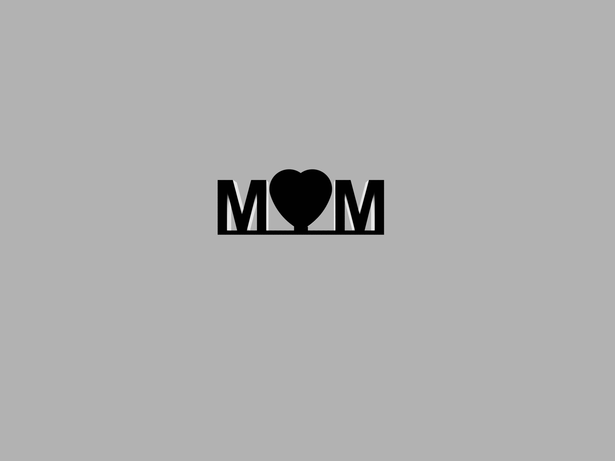 Mom heart sign by Lincoln Fiala | Download free STL model | Printables.com
