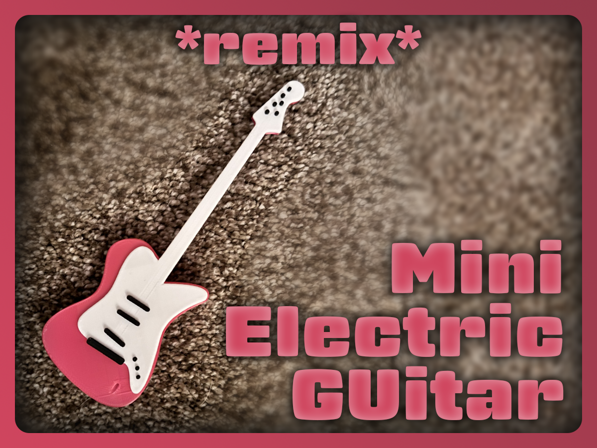 *REMIX* Mini Electric Guitar 3D model thumbnail